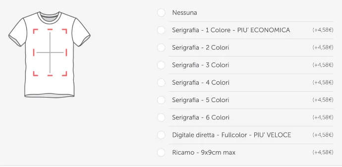  costo stampa digitale su maglietta e serigrafia