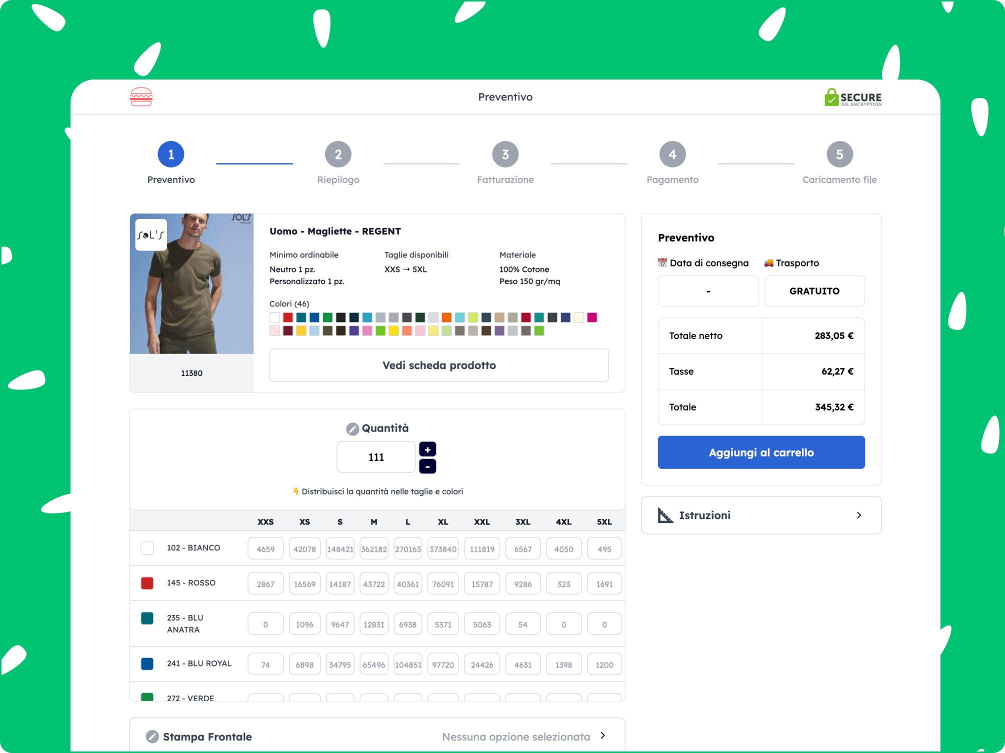Ordinare è semplicissimo con il nostro configuratore