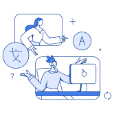Icona Addetto al supporto clienti - multilingua